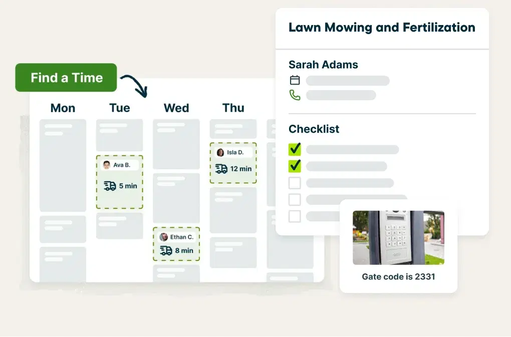 Scheduling and team coordination in Jobber